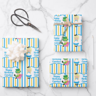 Hoja De Papel De Regalo Alicia en el país de las maravillas Chica educado