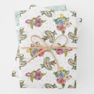 Hoja De Papel De Regalo Alicia en el patrón del país de las maravillas