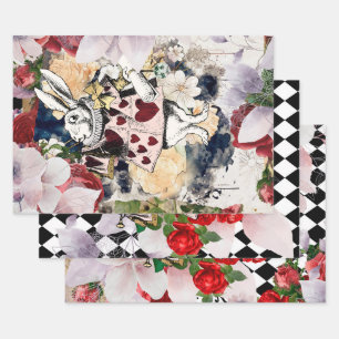 Hoja De Papel De Regalo Alicia vintage en el desenlace del país de las mar