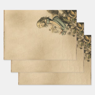 Hoja De Papel De Regalo Alicia vintage en el país de las maravillas con lo