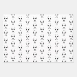 Hoja De Papel De Regalo Alien Face