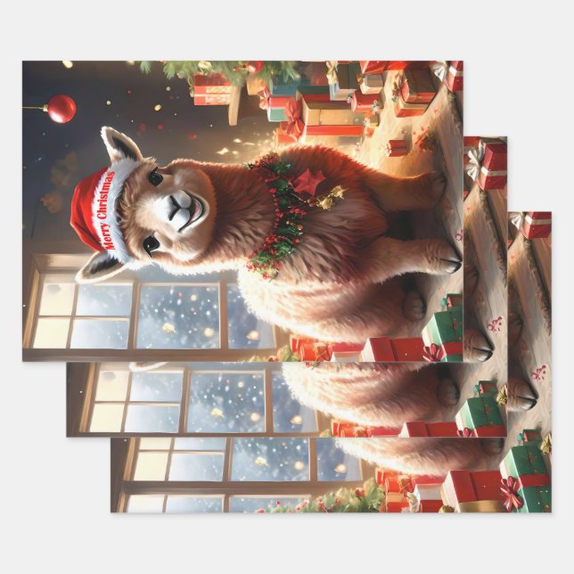 Hoja De Papel De Regalo "Alpaca los presentes: Una historia de Navidades" (Set)