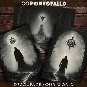 Hoja De Papel De Regalo Altares maldecidos y adeptos mágicos negros