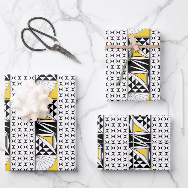 Hoja De Papel De Regalo Amanecer del sudoeste en amarillo (Anverso)