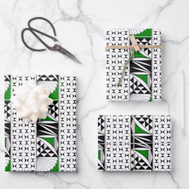 Hoja De Papel De Regalo Amanecer del sudoeste en verde