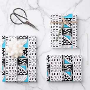 Hoja De Papel De Regalo Amanecer del Suroeste en Turquesa