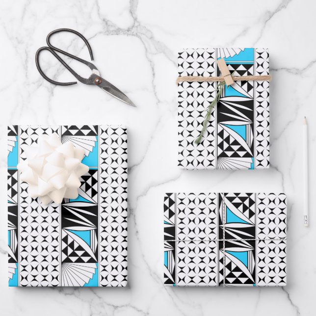 Hoja De Papel De Regalo Amanecer del Suroeste en Turquesa (Anverso)