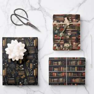 Hoja De Papel De Regalo Amante del libro elegante - Academia oscura
