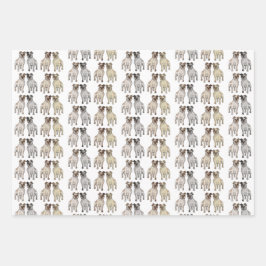 Hoja De Papel De Regalo Amantes de los perros del Bull Terrier de Cute Sta