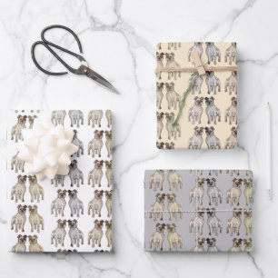 Hoja De Papel De Regalo Amantes de los perros del Bull Terrier de Cute Sta