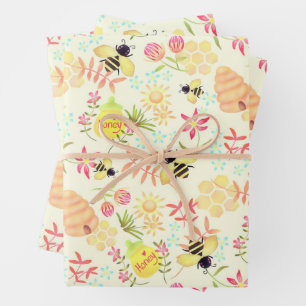 Hoja De Papel De Regalo Amarillo de miel