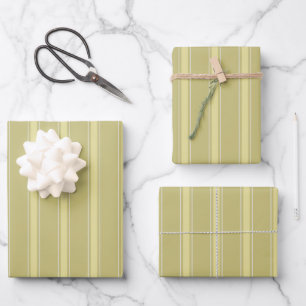 Hoja De Papel De Regalo Amarillo oscuro y rayas amarillas