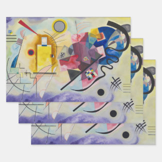 Hoja De Papel De Regalo Amarillo, Rojo, Azul por Wassily Kandinsky