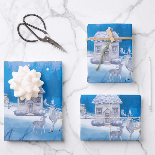 Hoja De Papel De Regalo American Farm Wrapping Paper Flat Sheet Set of 3 (Anverso)