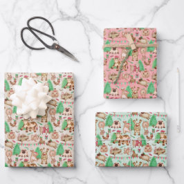 Hoja De Papel De Regalo Amigos Festivos de la Granja