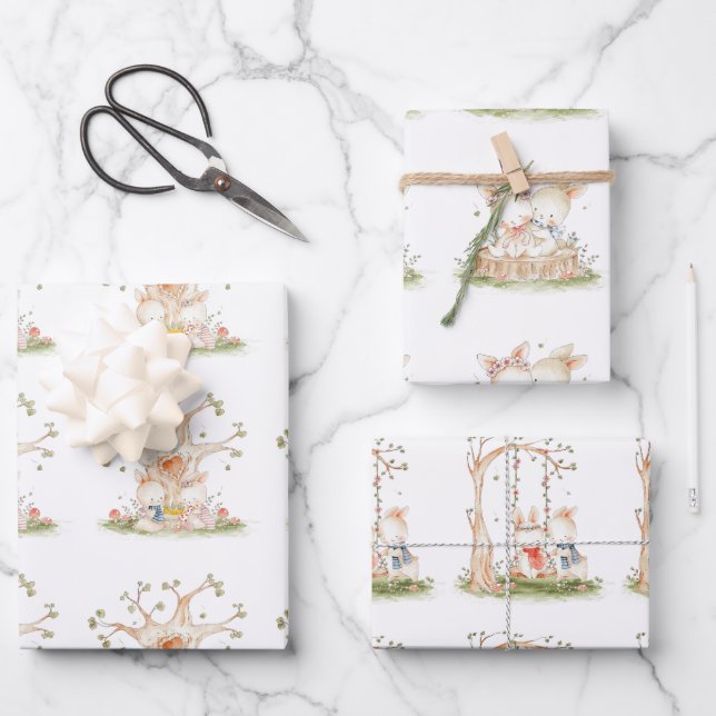 Hoja De Papel De Regalo Amo conejito de San Valentín (Anverso)