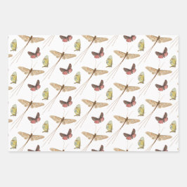 Hoja De Papel De Regalo Amor Bug Vintage Insect Nombre personalizado Cumpl