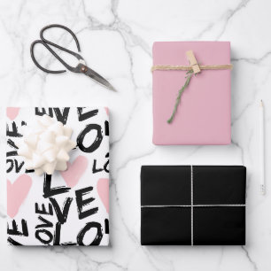 Hoja De Papel De Regalo Amor Moderno