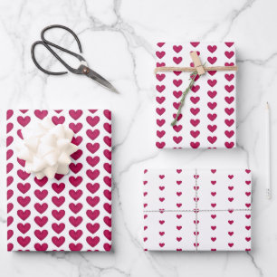 Hoja De Papel De Regalo Amor vintage liso Corazón romántico San Valentín d