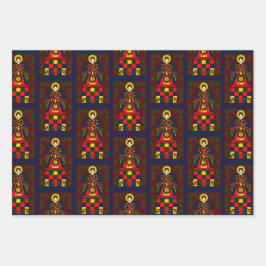 Hoja De Papel De Regalo Angel de Navidades de país