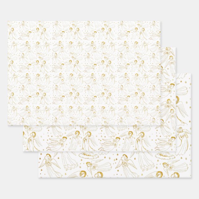 Hoja De Papel De Regalo ángeles (Set)