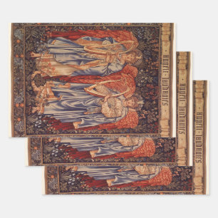 Hoja De Papel De Regalo Angeli Laudantes (Ángeles que alaban) de Burne Jon