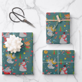 Hoja De Papel De Regalo Angels Navidades festivos
