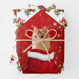 Hoja De Papel De Regalo Angora Cat Navidades