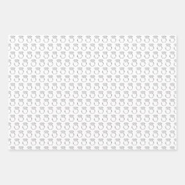 Hoja De Papel De Regalo Anillos de compromiso de diamantes