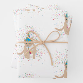 Hoja De Papel De Regalo Animales gatos divertidos que tienen un Fiesta