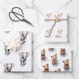 Hoja De Papel De Regalo Animales para bebés