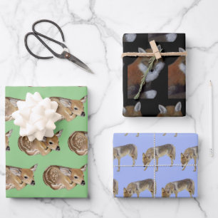 Hoja De Papel De Regalo Animales salvajes
