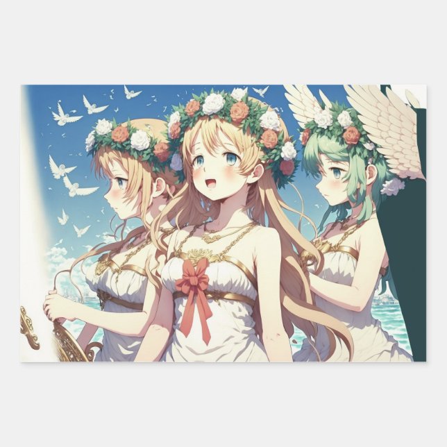 Hoja De Papel De Regalo Anime Chor (Anverso)