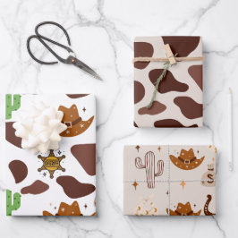 Hoja De Papel De Regalo Aniversario de Wild One Cowboy