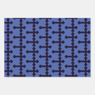 Hoja De Papel De Regalo Antigua cruz cristiana púrpura