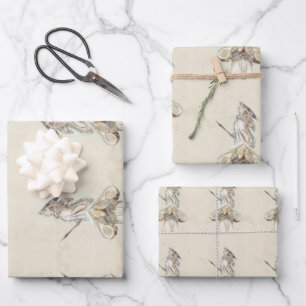 Hoja De Papel De Regalo Antigua estatua de Atenea, Grecia