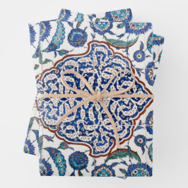 Hoja De Papel De Regalo Antigua Floral Otomana Iznik