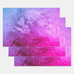 Hoja De Papel De Regalo Antiguo de época texturizada de color rosa morado