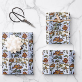 Hoja De Papel De Regalo Antiguo mosaico floral