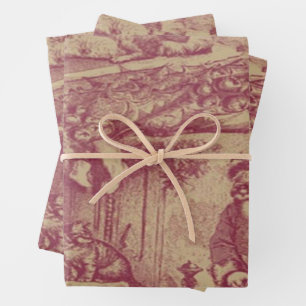 Hoja De Papel De Regalo Antiguos Navidades de moda