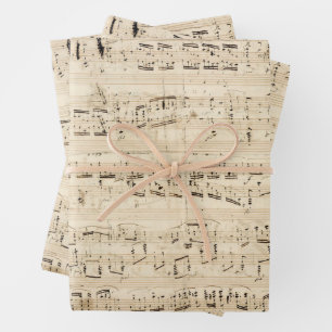 Hoja De Papel De Regalo Antique Sheet Music Chopin Manuscript