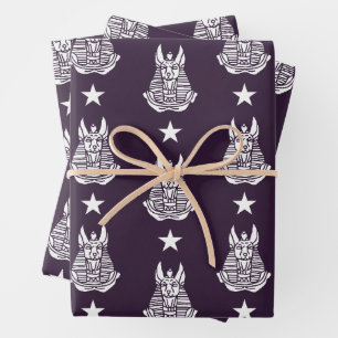 Hoja De Papel De Regalo Anubis Antiguo Dios Egipcio
