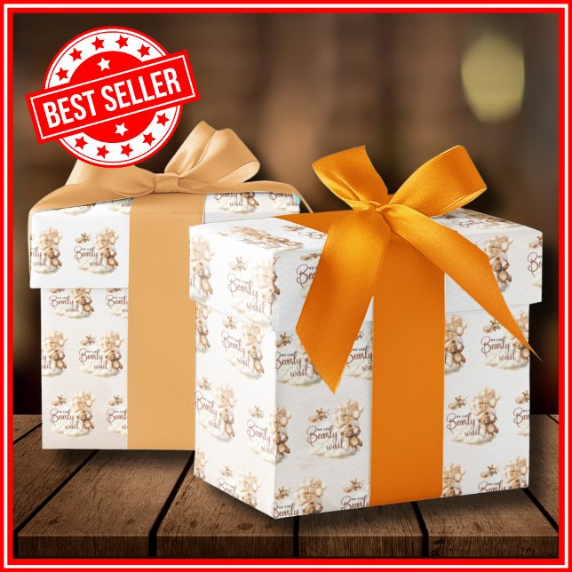 Hoja De Papel De Regalo Apenas Podemos Esperar Cumpleaños del Bebe Cub Bro (Subido por el creador)
