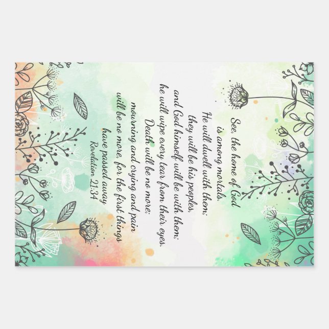 Hoja De Papel De Regalo Apocalipsis 21:34 (Anverso)