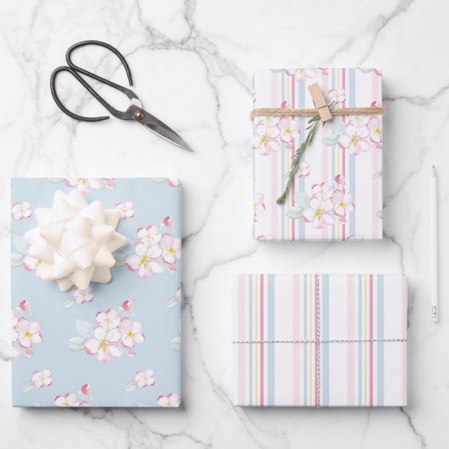 Hoja De Papel De Regalo Apple Blossom Collection (Anverso)