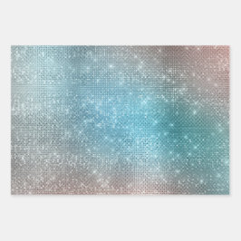 Hoja De Papel De Regalo Aqua Gold Unicorn Sparkle