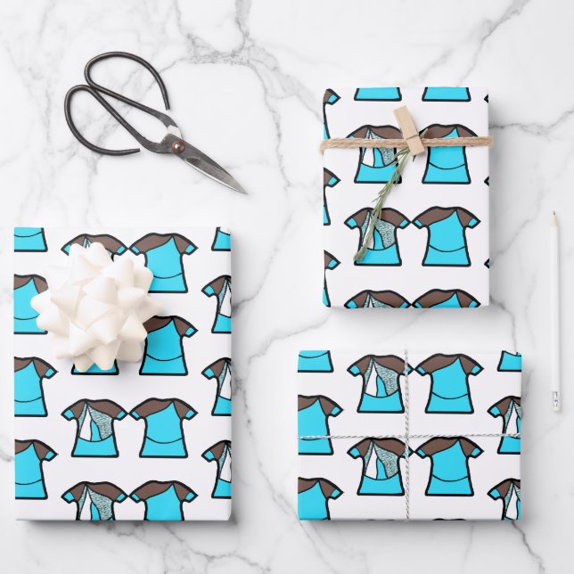 Hoja De Papel De Regalo Aqua Spark Dancer (Anverso)