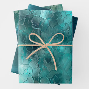 Hoja De Papel De Regalo Aqua Verde azulada Turquoise Glam