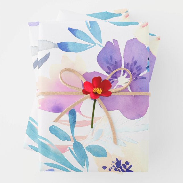Hoja De Papel De Regalo Aquarelle Flora  (Subido por el creador)