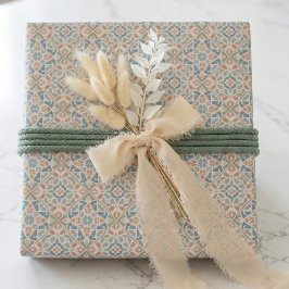 Hoja De Papel De Regalo Arabesco terroso | Conjunto de baldosas de mosaico
